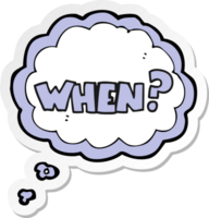 sticker of a cartoon when word png