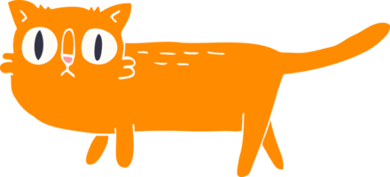 desenho animado doodle gato engraçado png