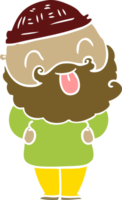 man with beard sticking out tongue png