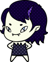 cartone animato amichevole vampiro ragazza png