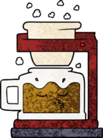 cartone animato filtro caffè macchina png