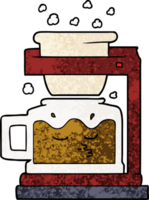 máquina de café de filtro de dibujos animados png