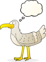 drawn thought bubble cartoon seagull png