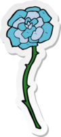 sticker of a blue flower tattoo cartoon png