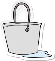 sticker of a cartoon bucket of water png