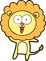 heureux, dessin animé, lion png