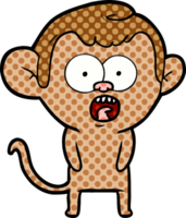 dessin animé singe choqué png