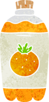 hand drawn retro cartoon doodle of orange pop png