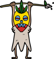 cartoon cannibal shaman png