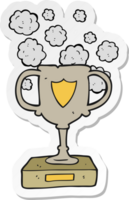 sticker of a cartoon old trophy png