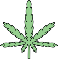 Hand gezeichnet schrullig Karikatur Marihuana png