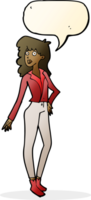 cartoon pretty woman  with speech bubble png