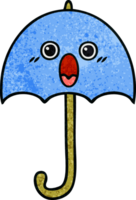 rétro grunge texture dessin animé de une parapluie png