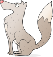 drawn cartoon wolf png