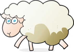 desenhado desenho animado turvar ovelha png