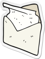 Aufkleber eines Cartoon-Briefes png