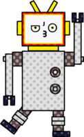 bande dessinée livre style dessin animé de une robot png