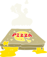 illustration en couleur plate de pizza png