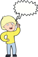 cartoon man with idea with speech bubble png