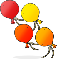 getrokken tekenfilm ballonnen png