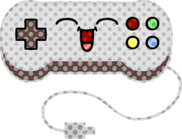 comic book style cartoon of a game controller png