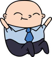 drawn cartoon of kawaii bald man png