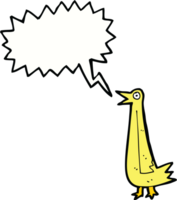 funny cartoon bird with speech bubble png