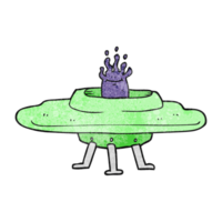 textured cartoon flying saucer png