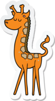 sticker of a cartoon giraffe png