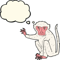 cartoon evil monkey with thought bubble png