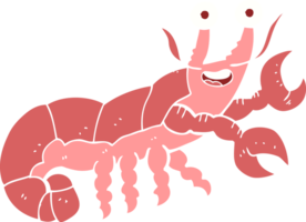 illustration en couleur plate du homard png