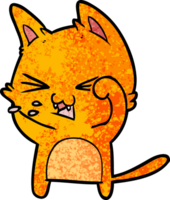 Comic-Katze faucht png