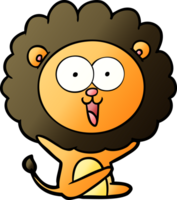 heureux, dessin animé, lion png