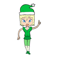 santa's helper cartoon woman png