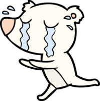 cartoon crying polar bear png