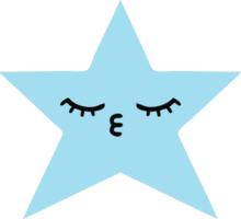 plano color retro dibujos animados de un estrella pescado png