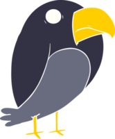 corvo de desenho animado de estilo de cor plana png