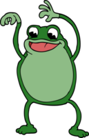 cartoon doodle frog png