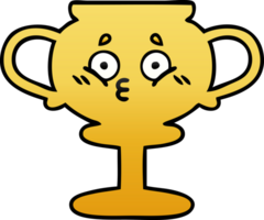 gradient shaded cartoon of a trophy png