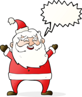 jolly santa cartoon with speech bubble png