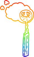 arcobaleno pendenza linea disegno di un' cartone animato bruciato incontro png