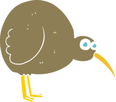 flat color illustration of kiwi bird png