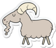 sticker of a cartoon goat png