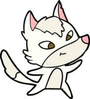 friendly cartoon wolf png