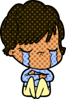 tecknad serie kvinna gråt png