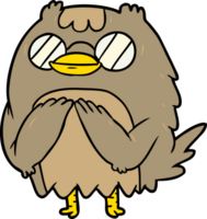 cute cartoon wise old owl png