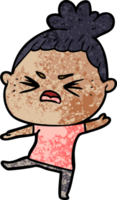 cartoon angry woman png