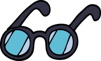 lunettes de griffonnage de dessin animé png