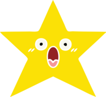 plano cor retro desenho animado do uma ouro Estrela png