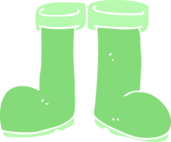 flat color illustration of wellington boots png